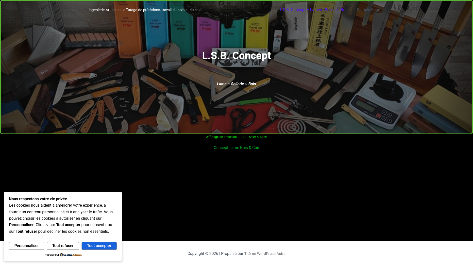 website screenshot of https://lsb-concept.fr/