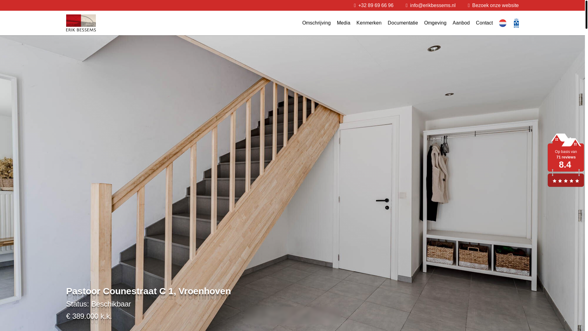website screenshot of https://pastoorcounestraat1c.be/