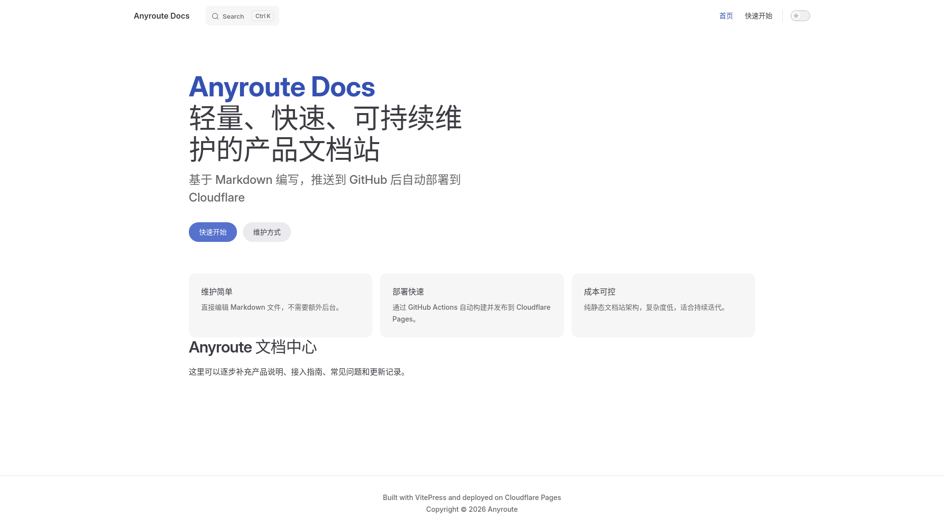 website screenshot of https://anyroute-docs.pages.dev/