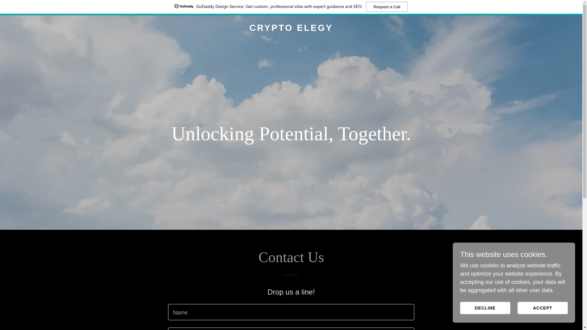 website screenshot of https://cryptoelegy.com/