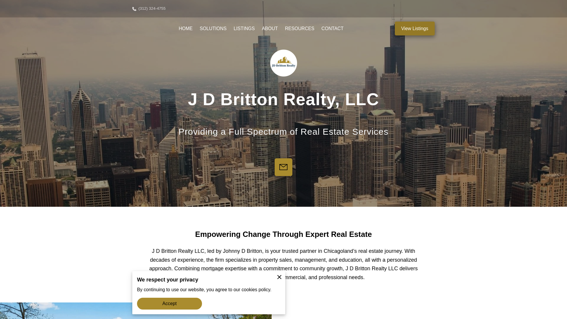 website screenshot of https://jdbrittonrealty.org
