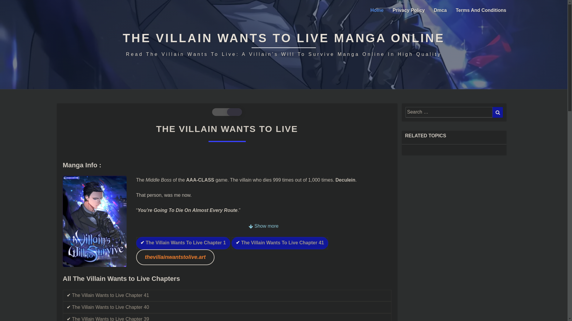 website screenshot of https://thevillainwantstolive.art/