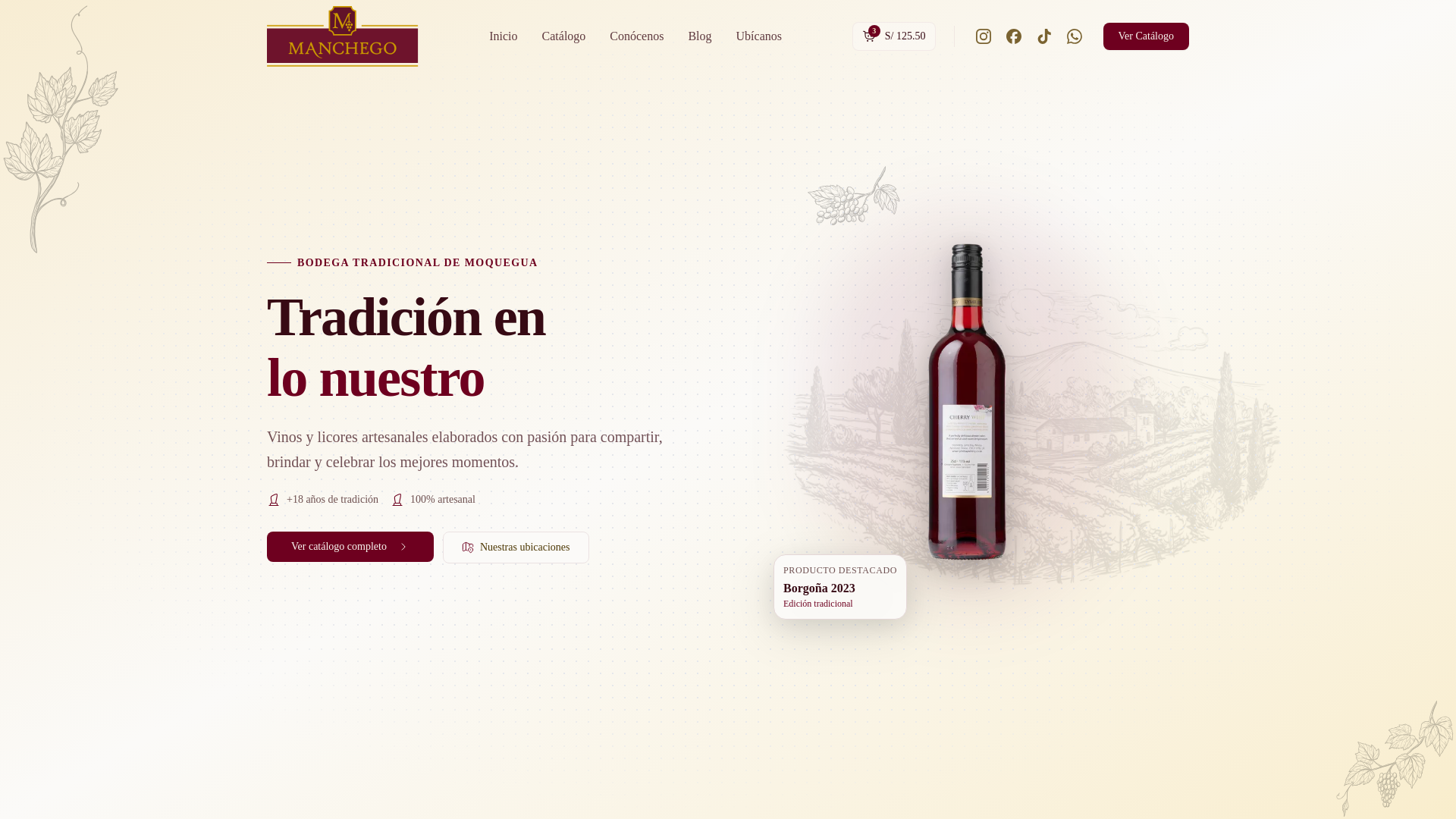 website screenshot of https://manchego.pages.dev/