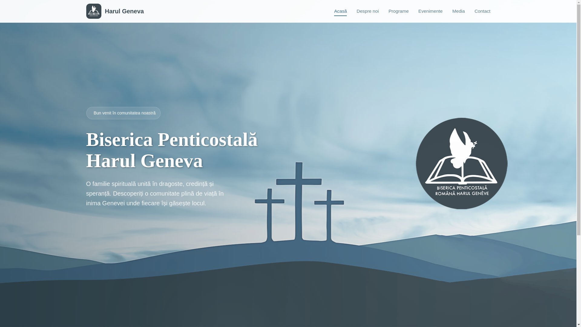 website screenshot of https://bisericaharulgeneva.com/