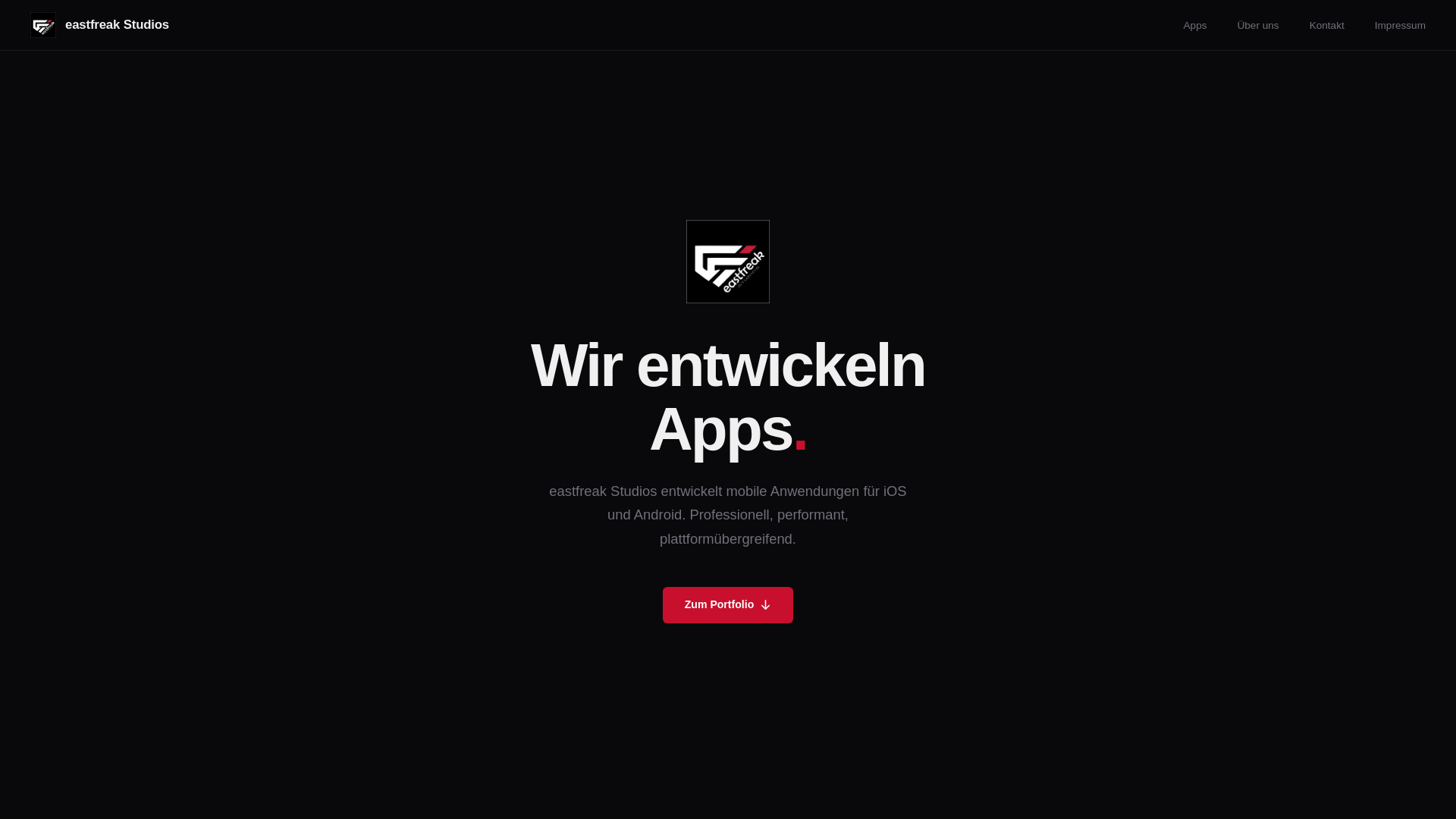 website screenshot of https://eastfreak-studios.pages.dev/