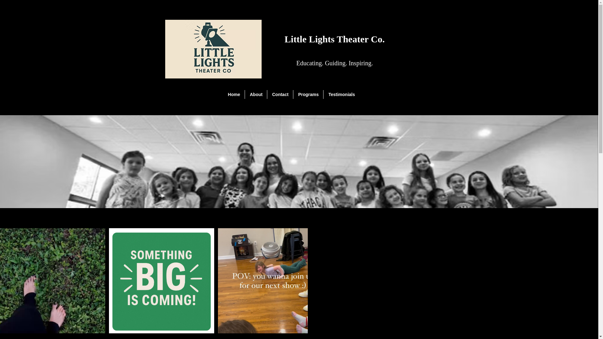 website screenshot of https://littlelightstheaterco.com/