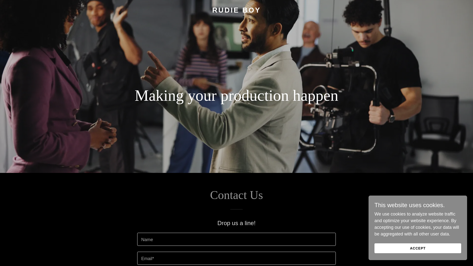 website screenshot of https://rudieboy.com/