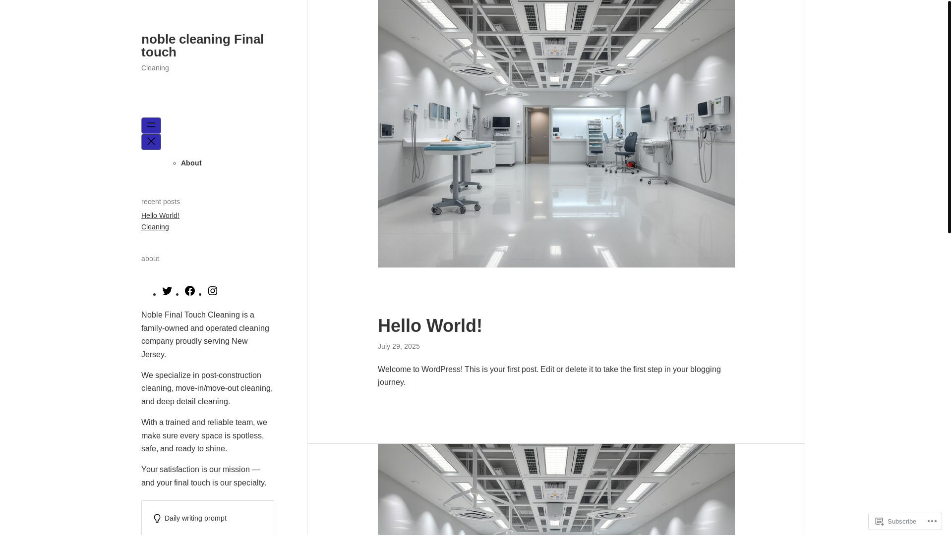 website screenshot of https://noblecleaning0.com/
