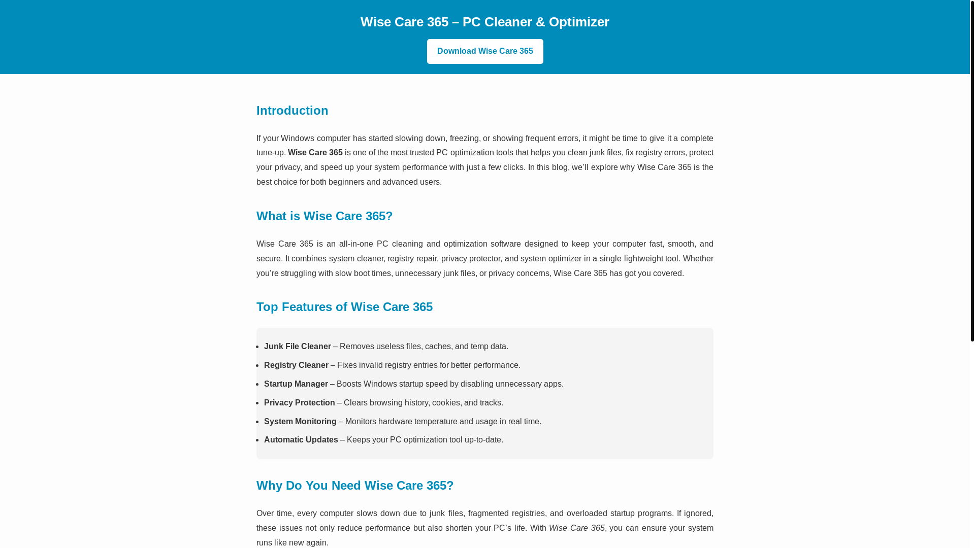 website screenshot of https://wise-care-365.pages.dev/