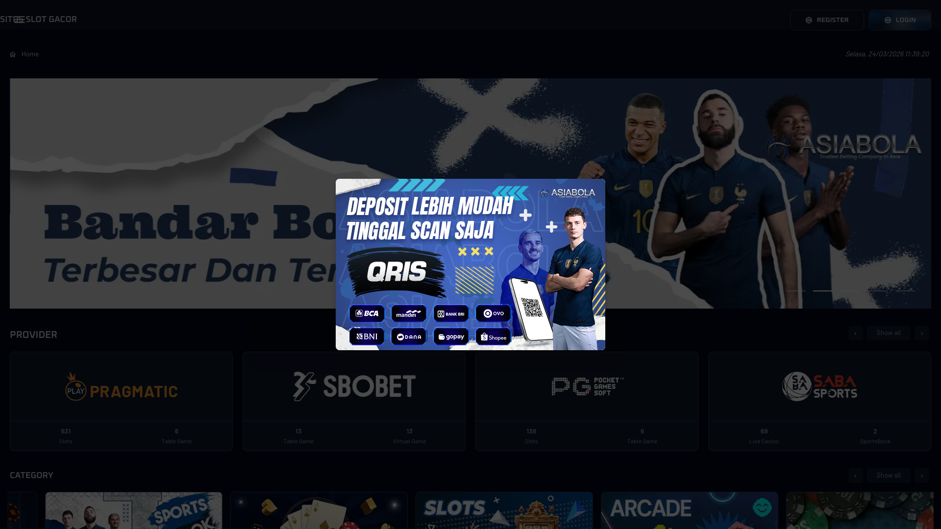 website screenshot of https://asiabola123456.xyz/