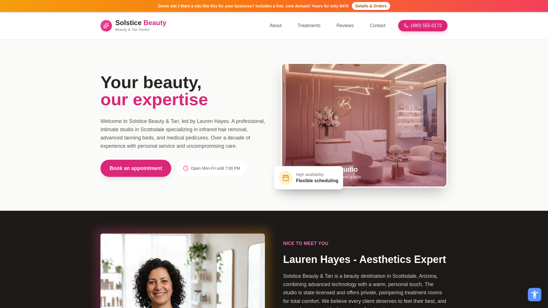 website screenshot of https://s-eng-beauty-and-tan.pages.dev/