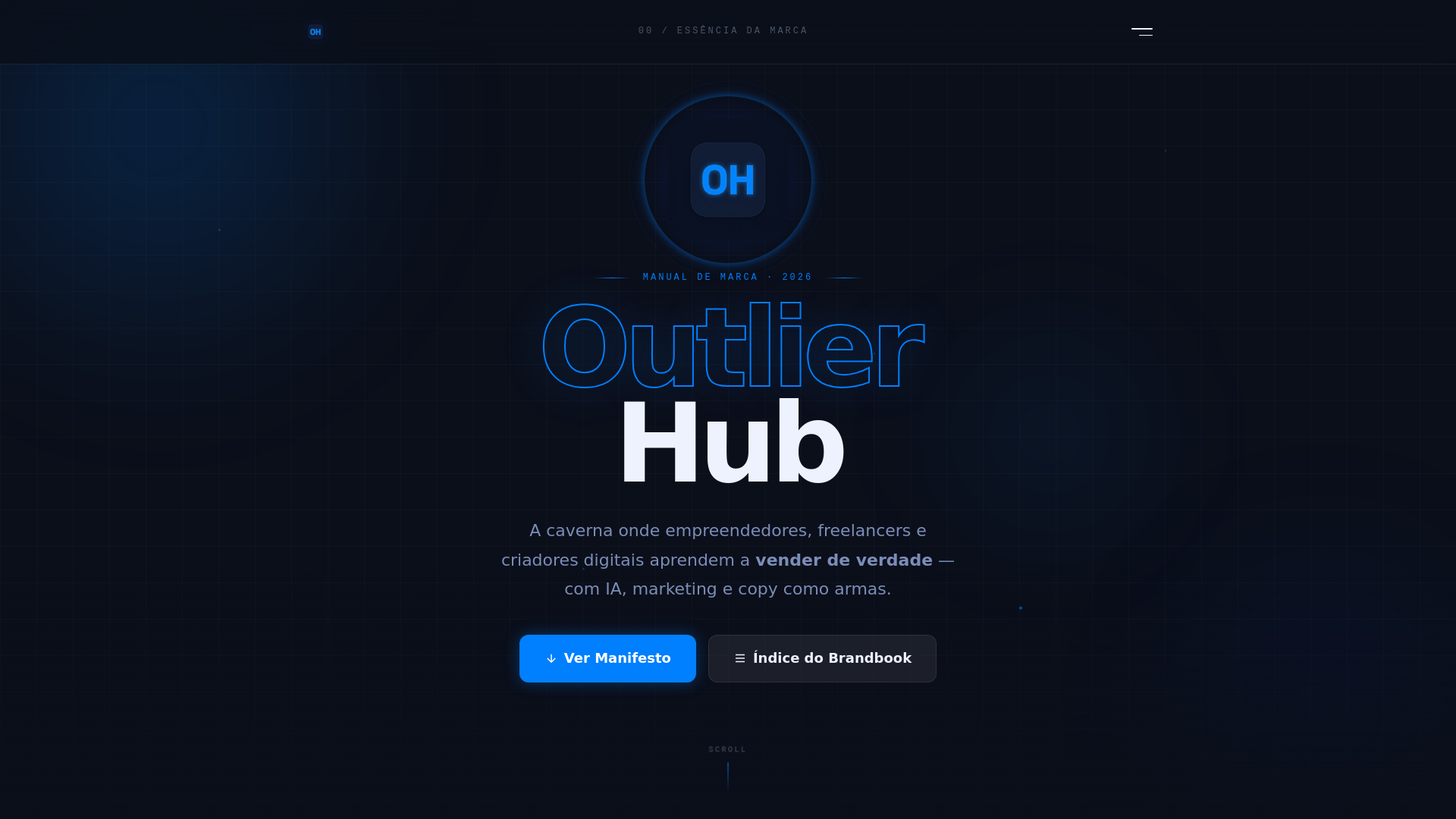 website screenshot of https://outlier-hub-brandbook.pages.dev/