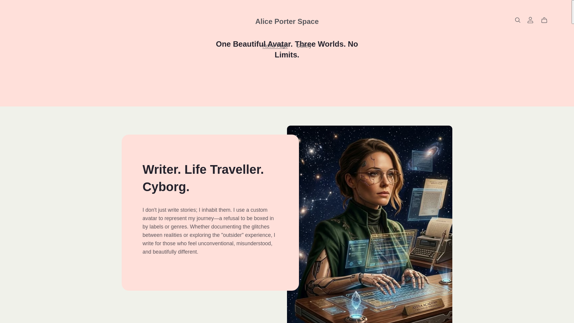 website screenshot of https://aliceporter.space