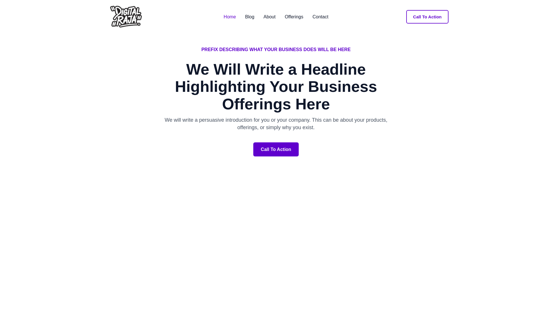 website screenshot of https://marketingwithraja.com