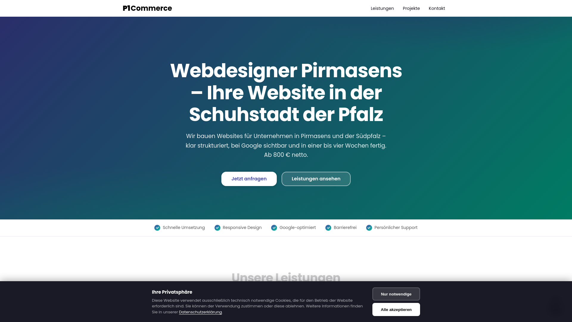 website screenshot of https://webdesigner-pirmasens.de