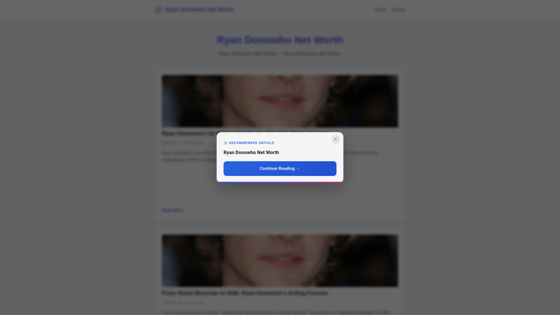 website screenshot of https://ryan-donowho-net-worth.pages.dev/