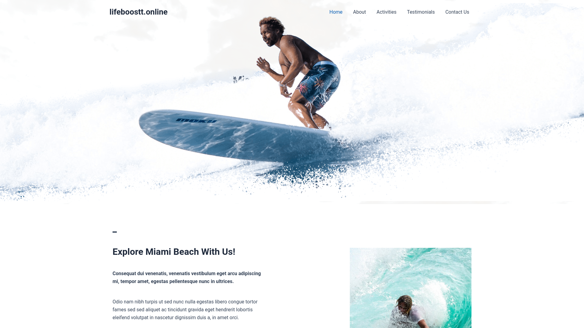 website screenshot of https://lifeboostt.online/