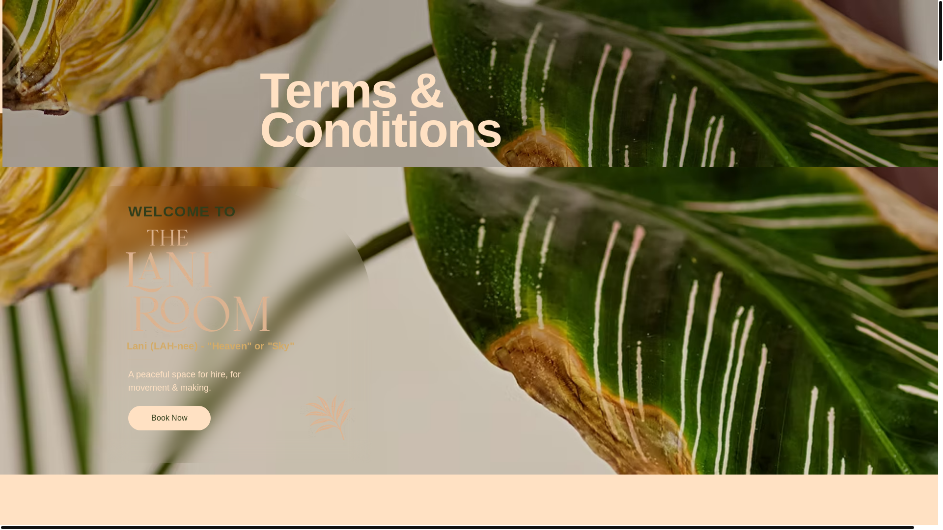 website screenshot of https://thelaniroom.com/