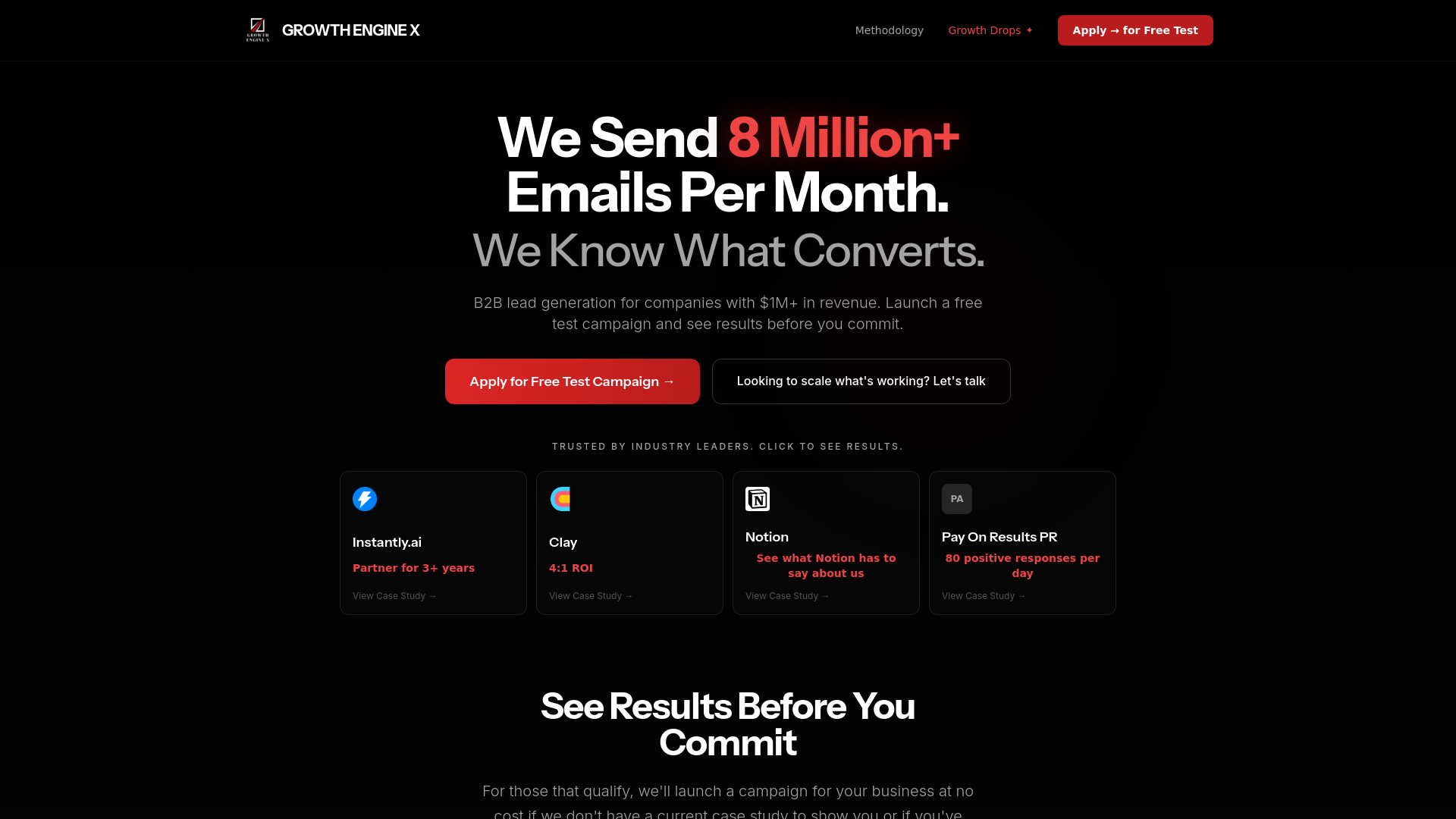 website screenshot of https://getcoldoutboundedge.info