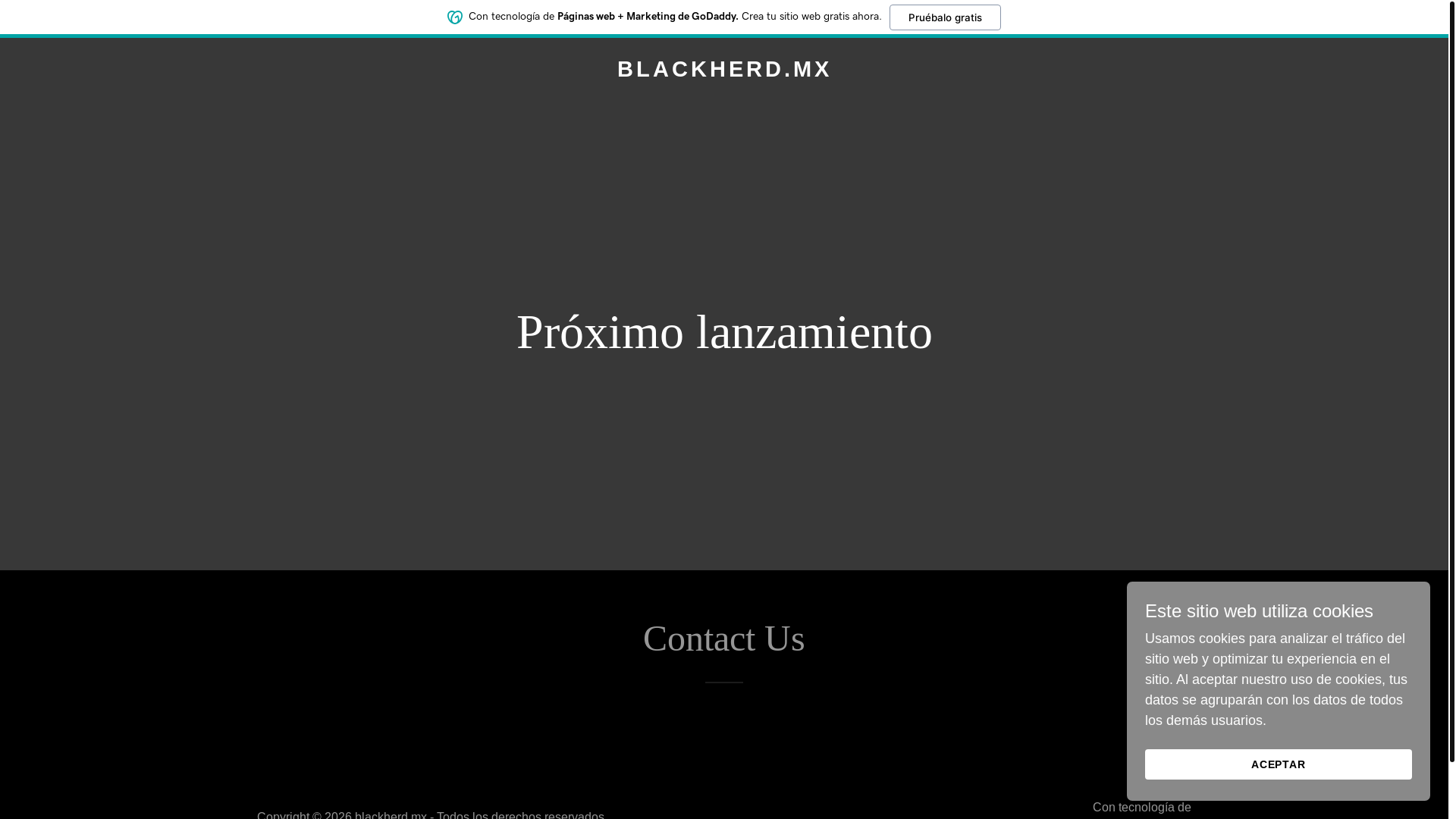 website screenshot of https://blackherd.mx/