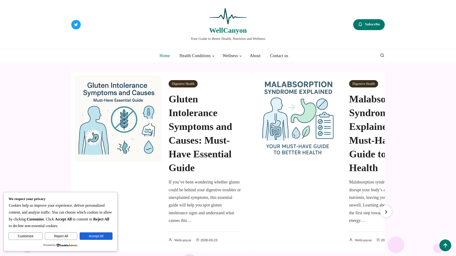 website screenshot of https://wellcanyon.com/