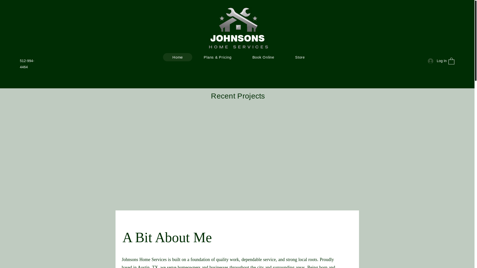 website screenshot of https://johnsonshome.services/