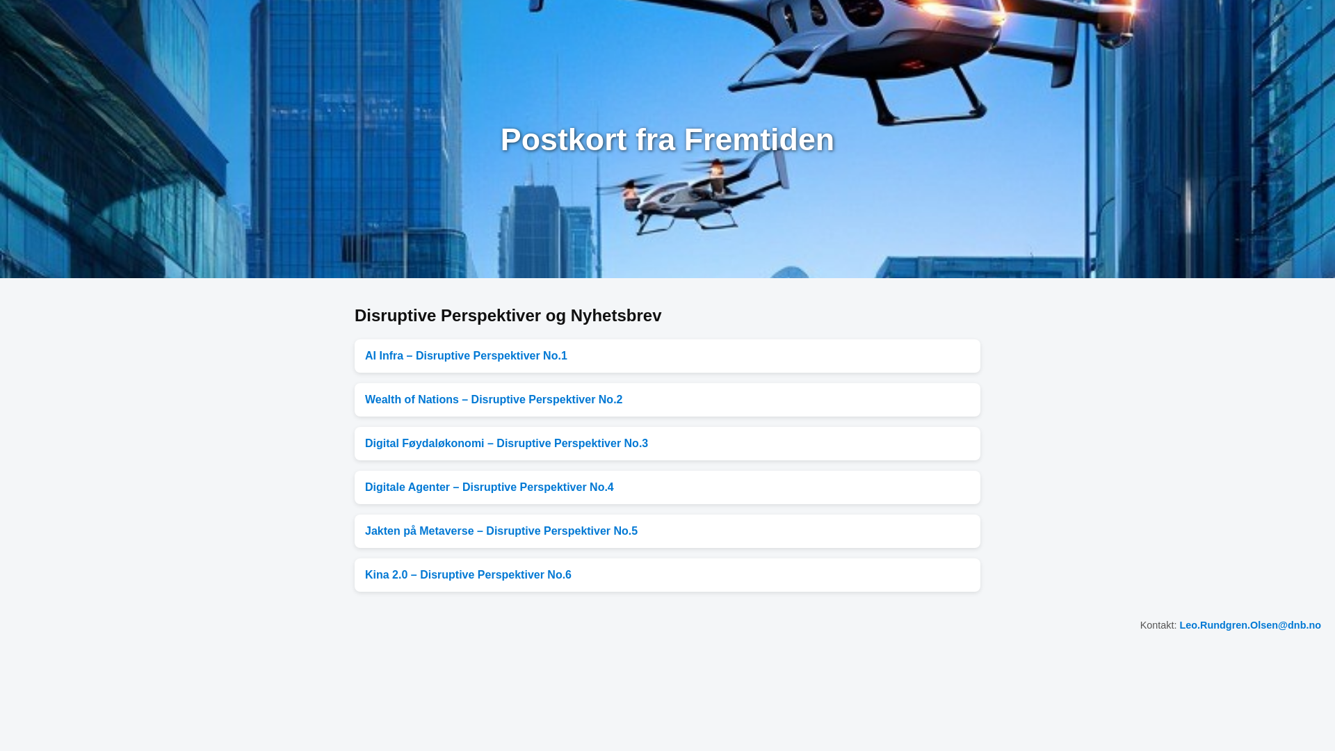 website screenshot of https://postkortfrafremtiden.no/