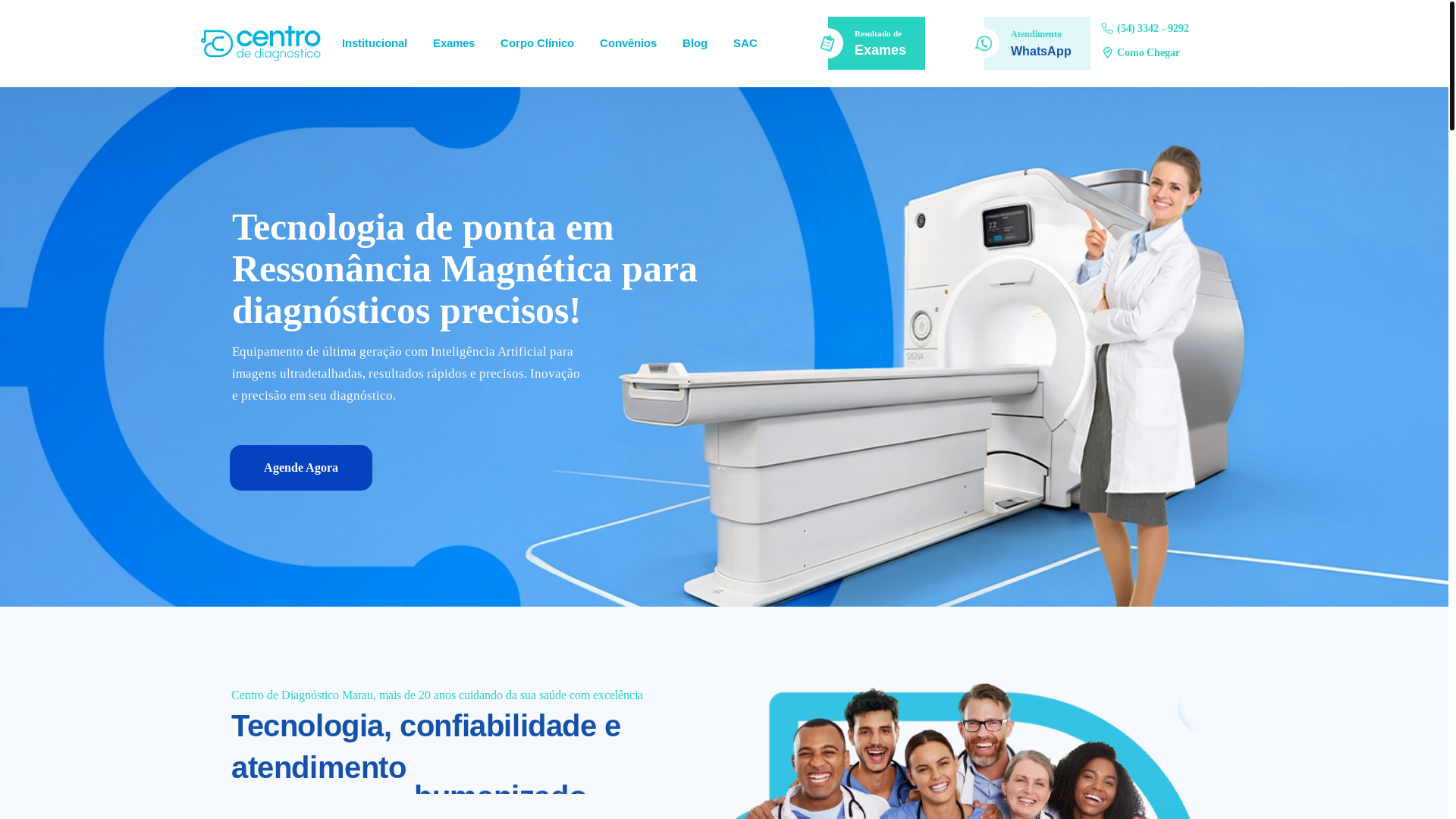 website screenshot of https://cdmarau.com.br/