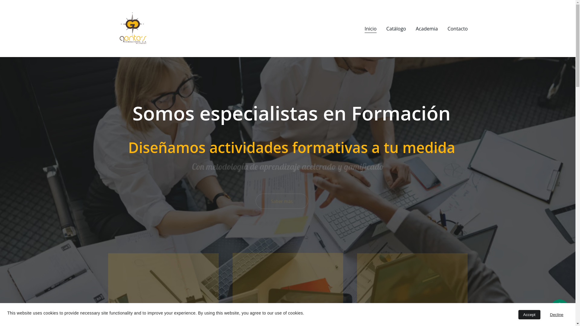 website screenshot of https://academiagentesconsultores.com/