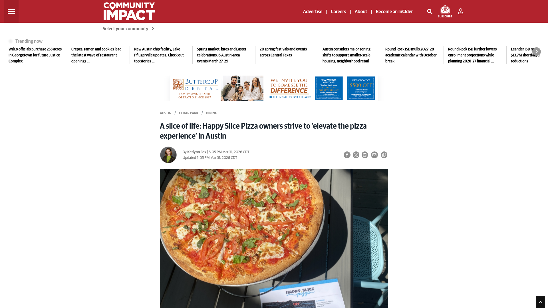 website screenshot of https://communityimpact.com/austin/cedar-park/dining/2026/03/31/a-slice-of-life-happy-slice-pizza-owners-strive-to-elevate-the-pizza-experience-in-austin/