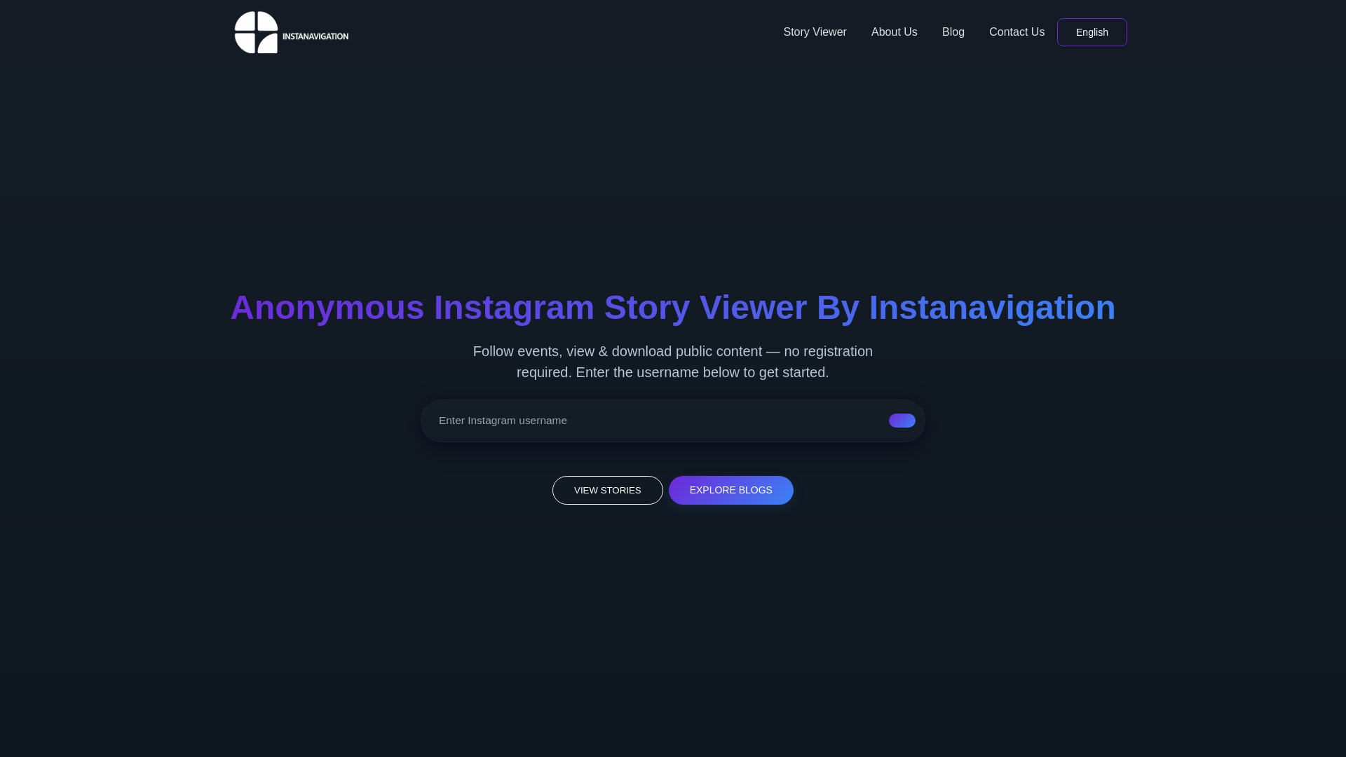 website screenshot of https://www.instanavigation.org