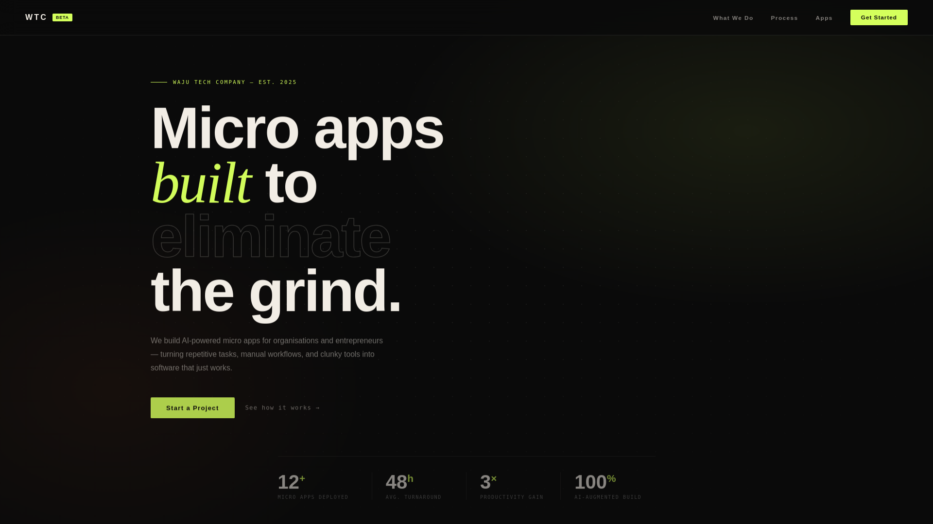 website screenshot of https://wajutech.pages.dev/