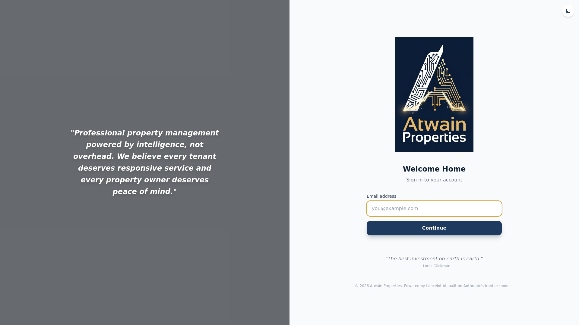 website screenshot of https://atwainproperties.com/