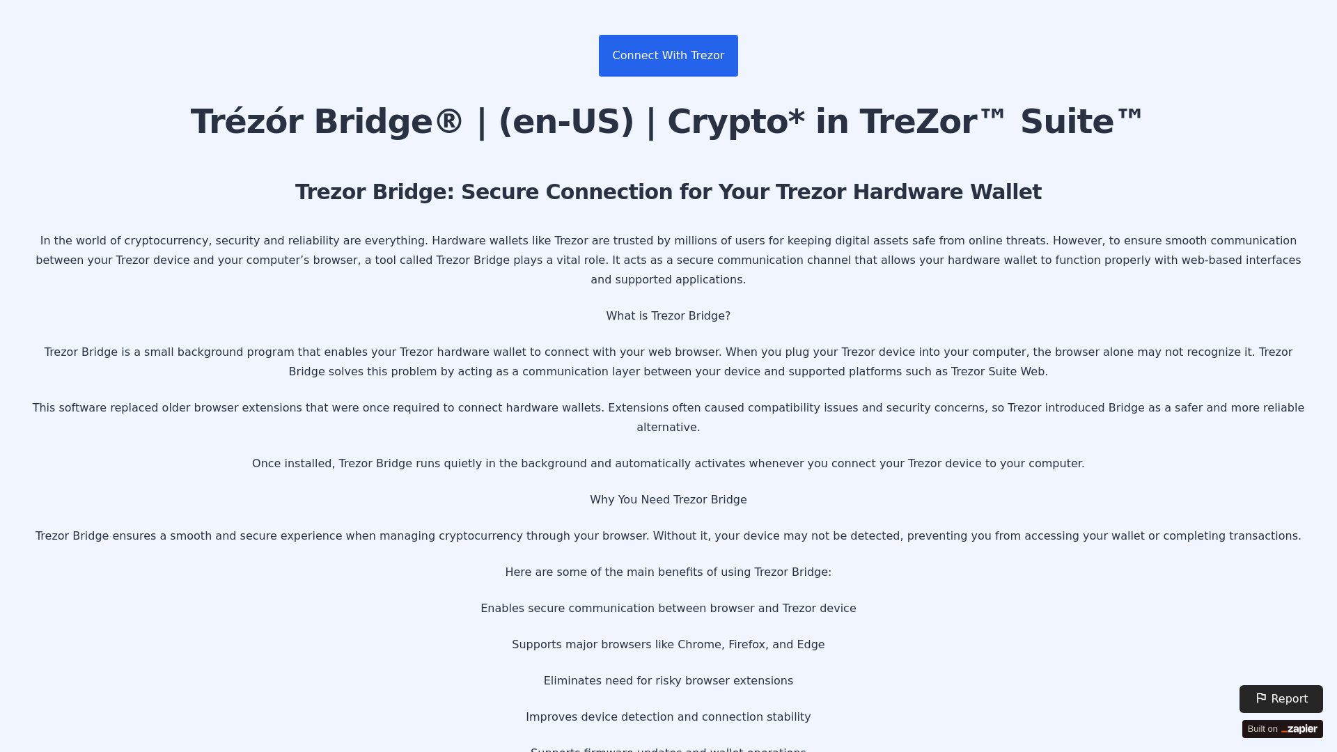 website screenshot of https://bridge-use.zapier.app/eng-us