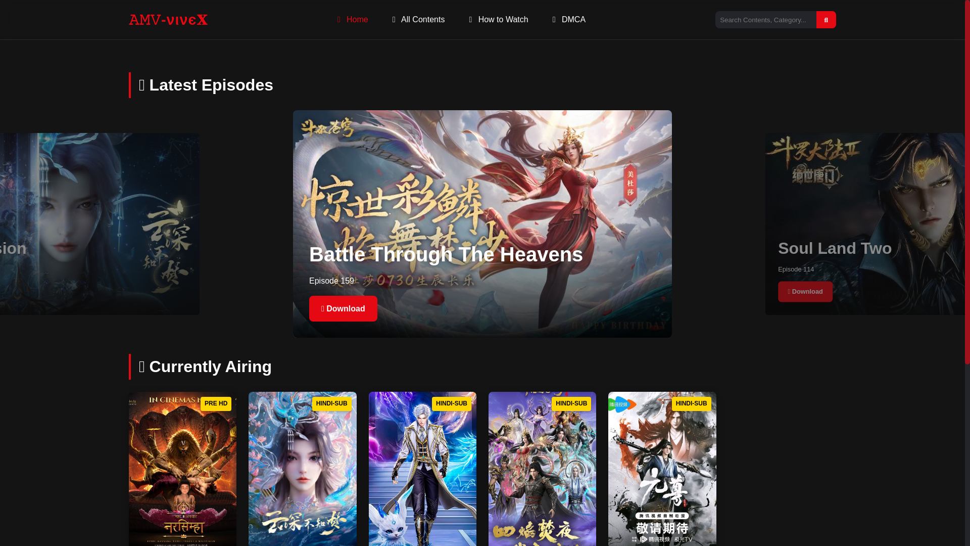website screenshot of https://vivex-anime.pages.dev/