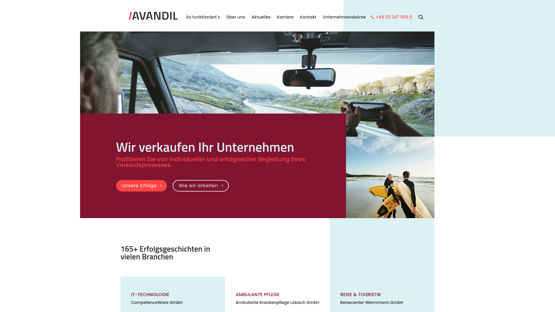 website screenshot of https://unternehmen-avandil.com/