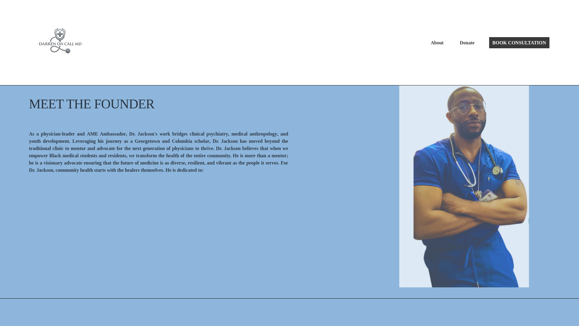 website screenshot of https://darrenoncallmd.com/