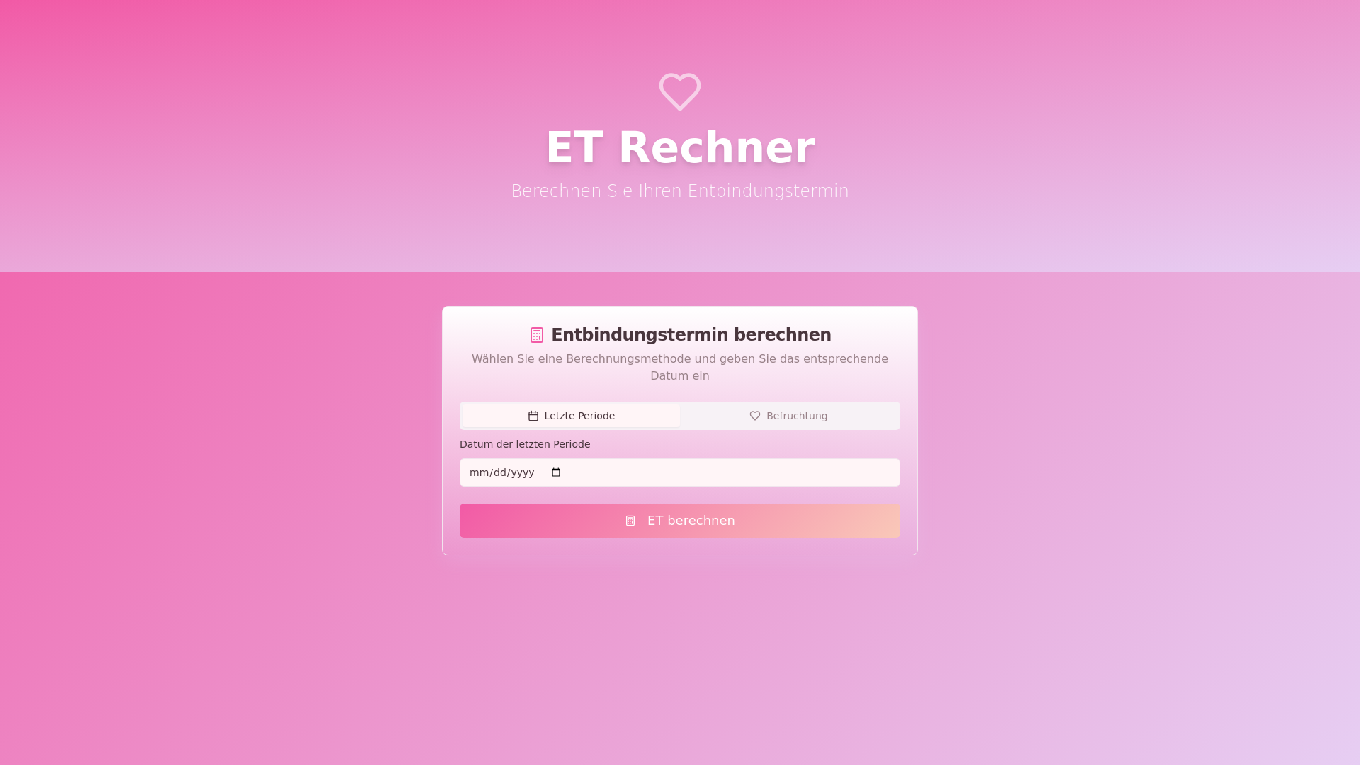 website screenshot of https://babytermin.de/