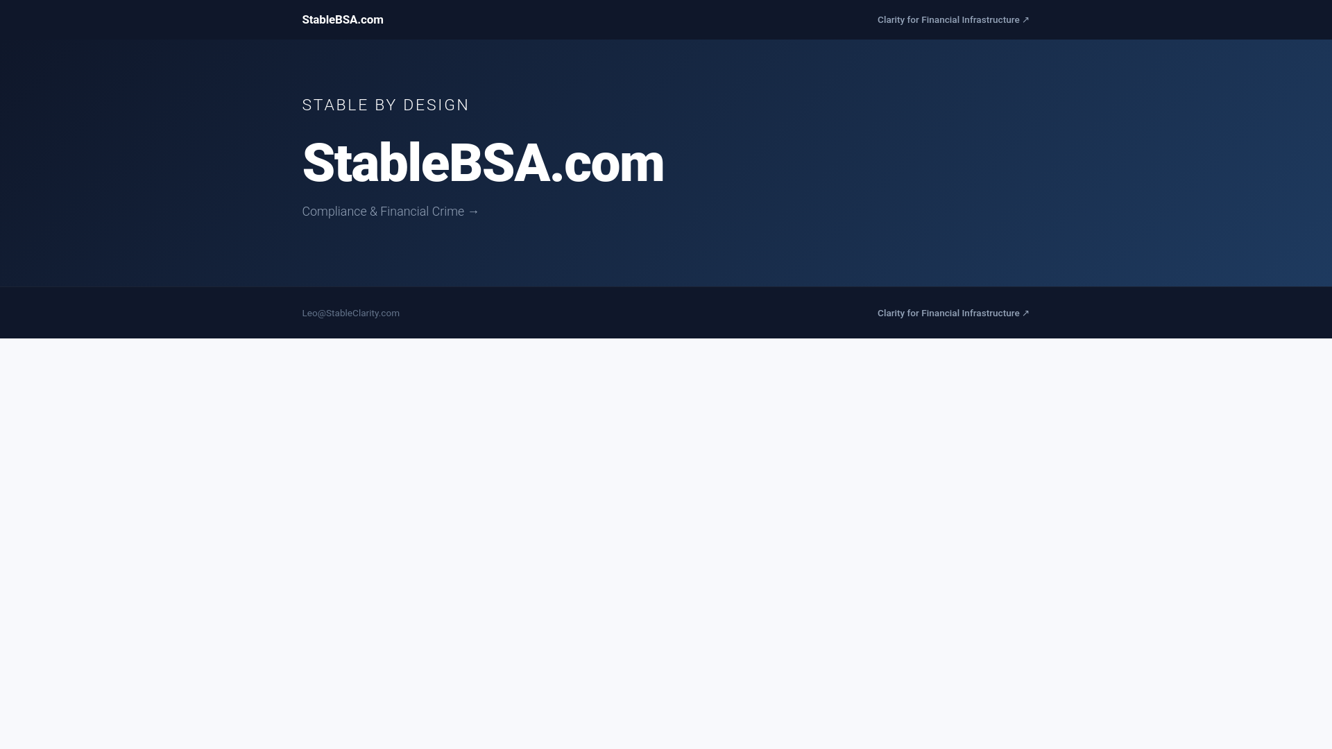 website screenshot of https://stablebsa.com/