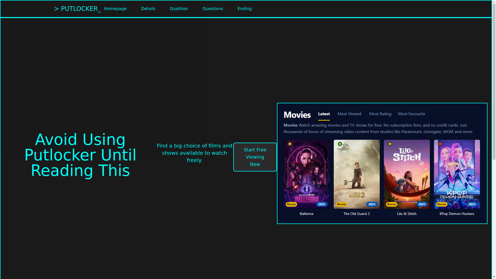 website screenshot of https://putlocker-y8ji.pages.dev/