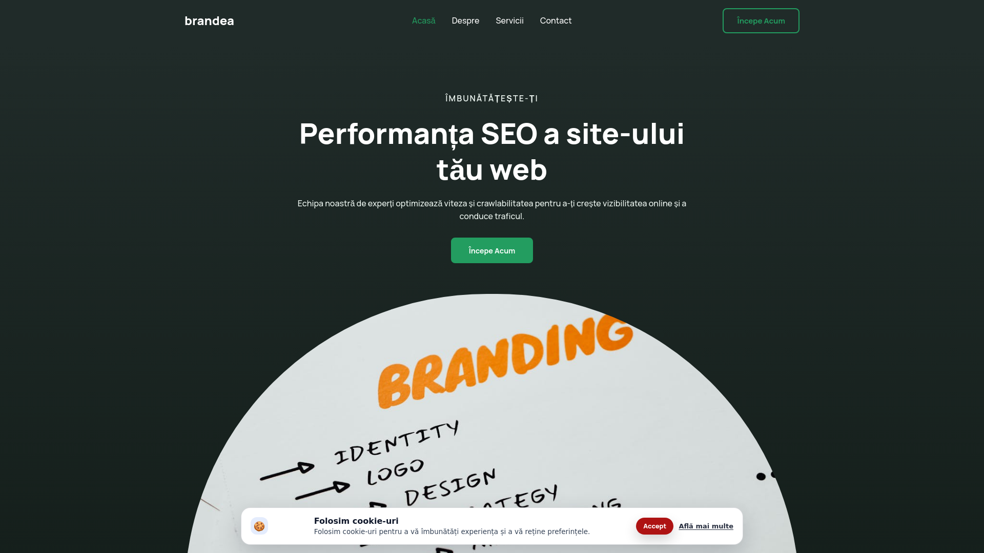 website screenshot of https://brandea.company/