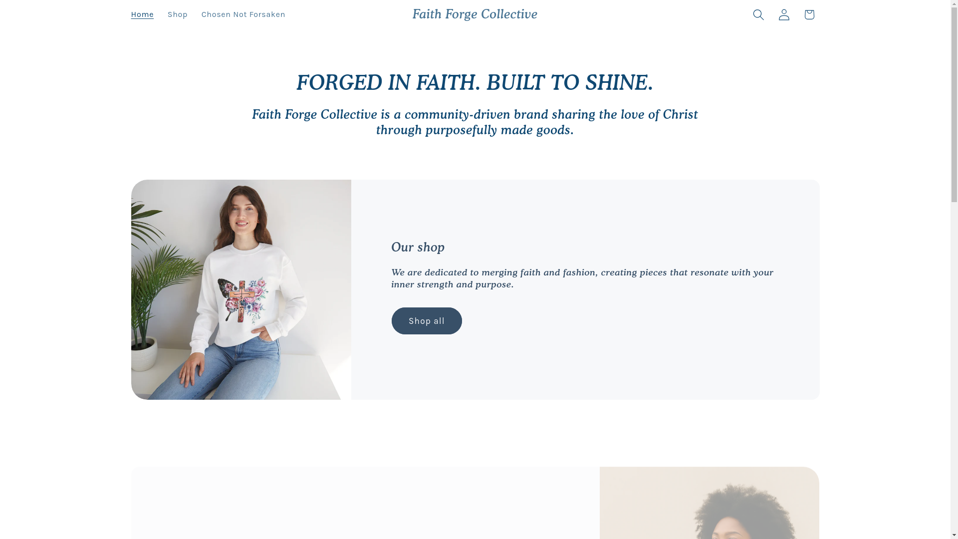website screenshot of https://faithforgecollective.com/
