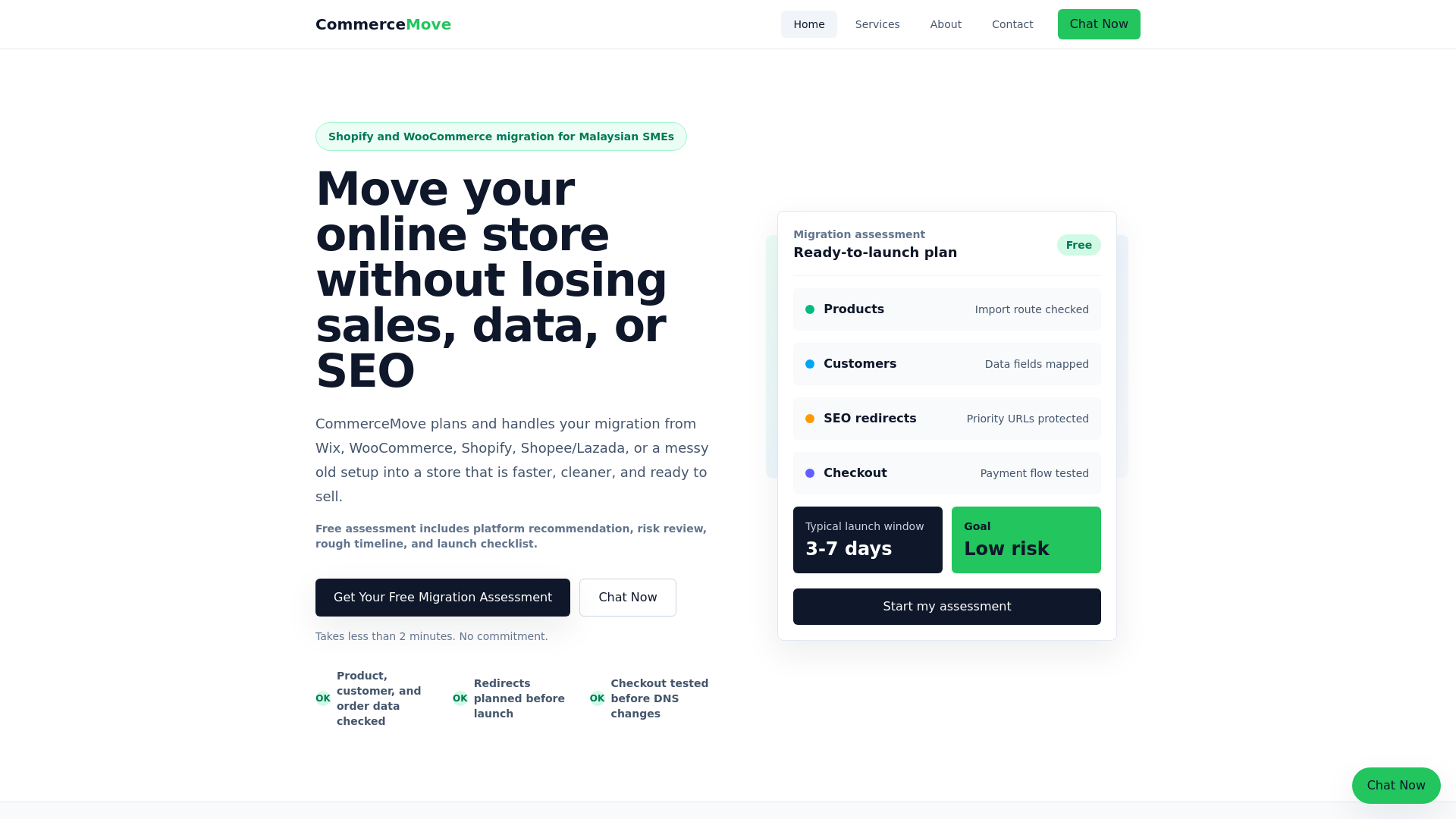 website screenshot of https://commercemove.pages.dev/
