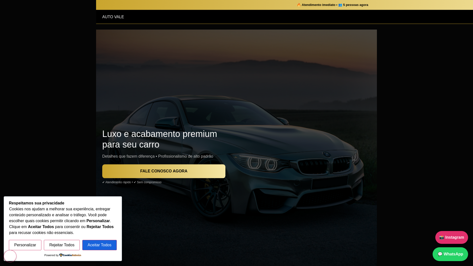 website screenshot of https://autovale.online/