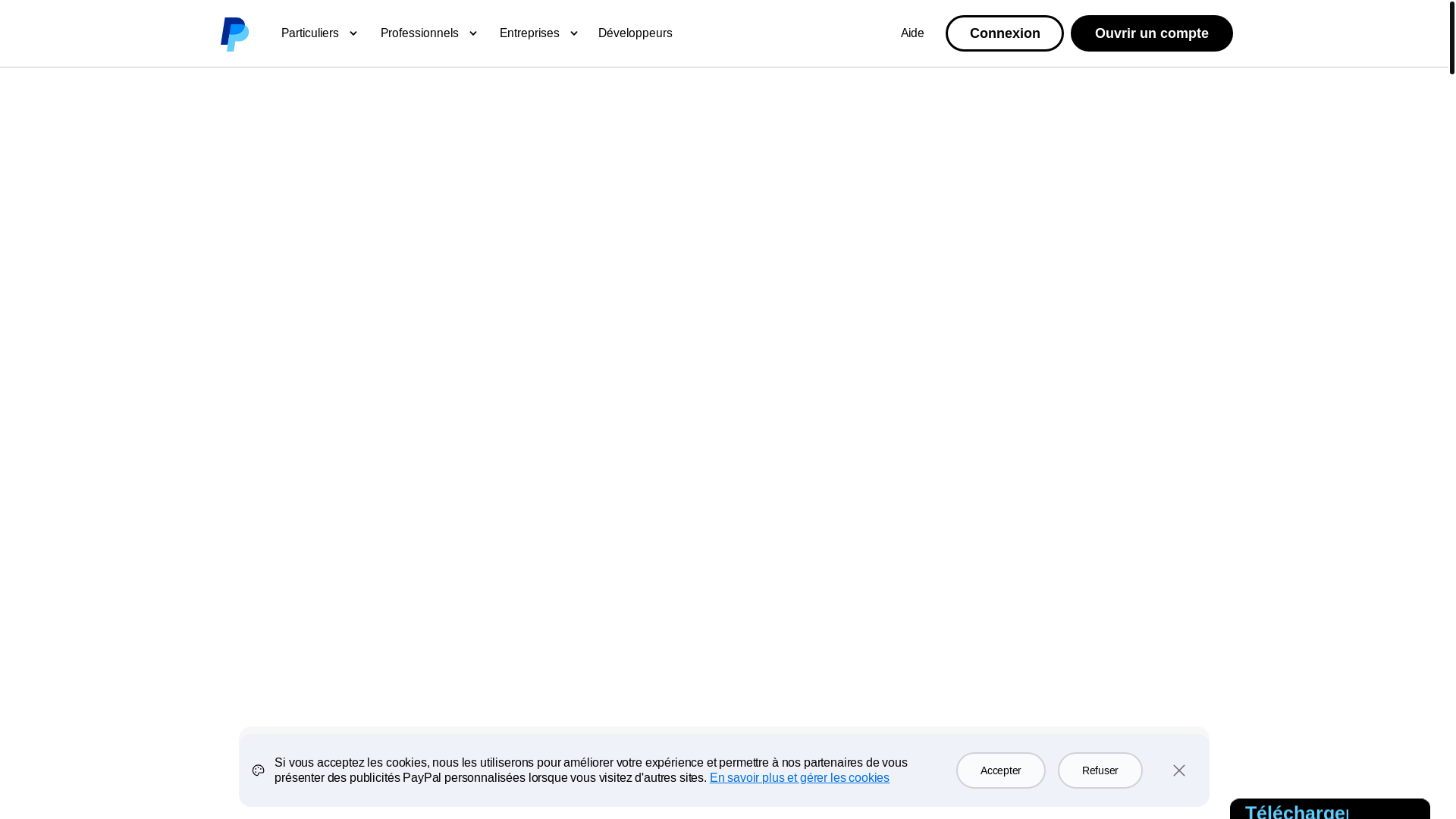 website screenshot of https://www.paypal.com/