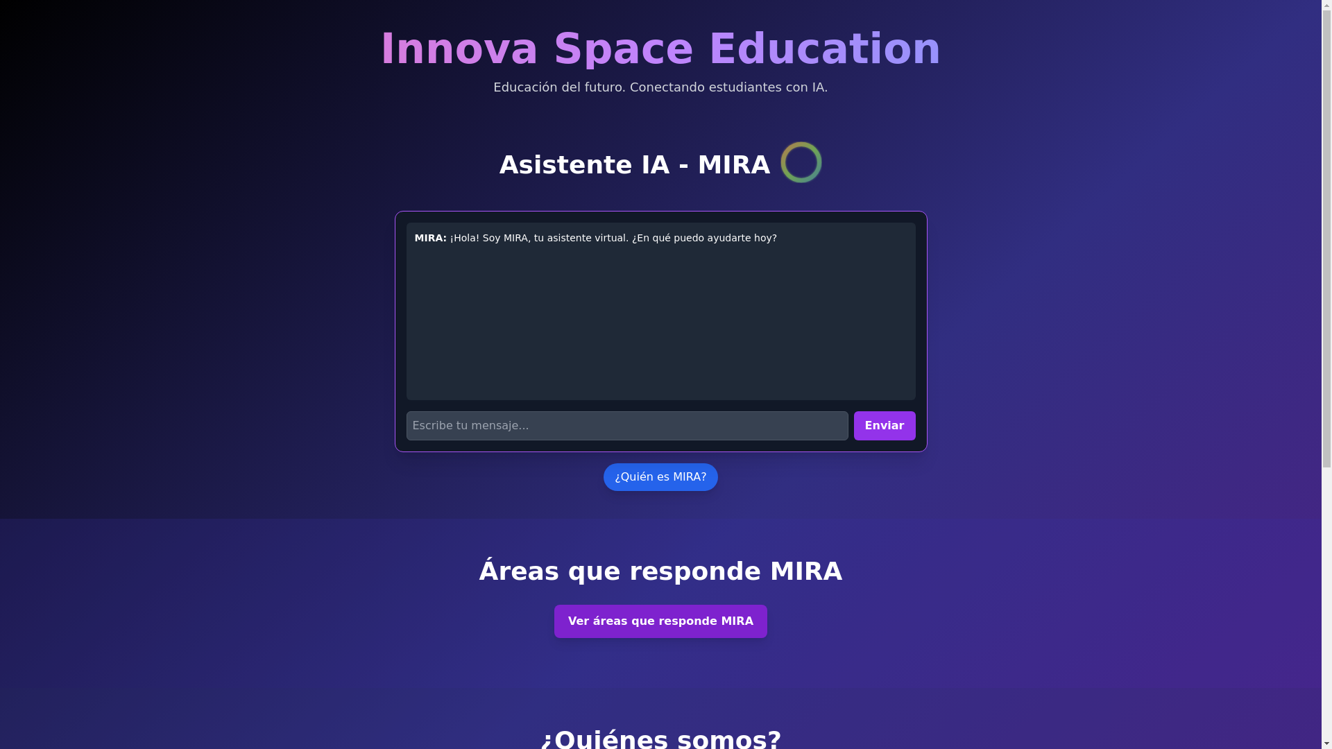 website screenshot of https://innova-space-edu.cl/