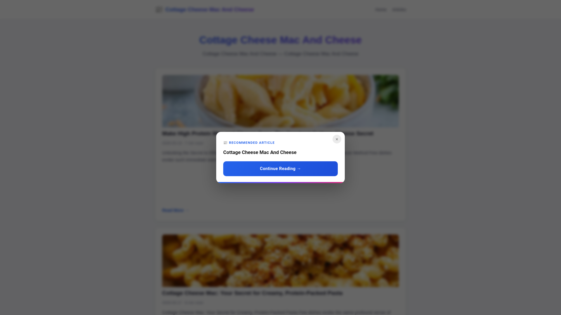 website screenshot of https://cottage-cheese-mac-and-cheese.pages.dev/