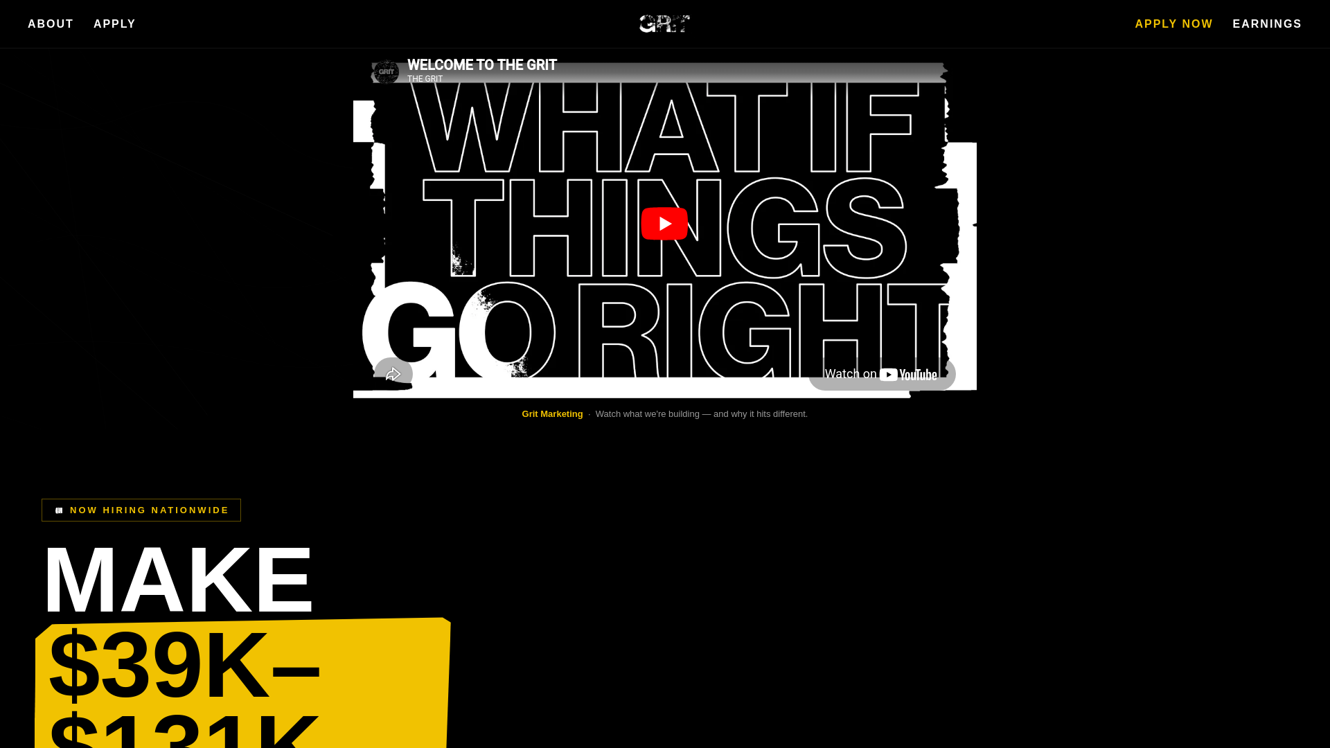 website screenshot of https://gritrecruits.com