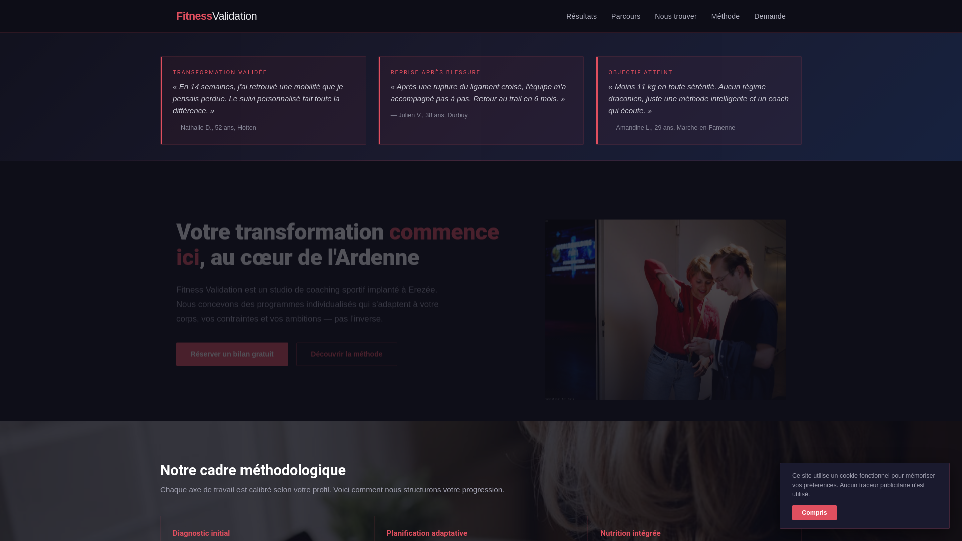 website screenshot of https://fitnessvalidation.cyou/