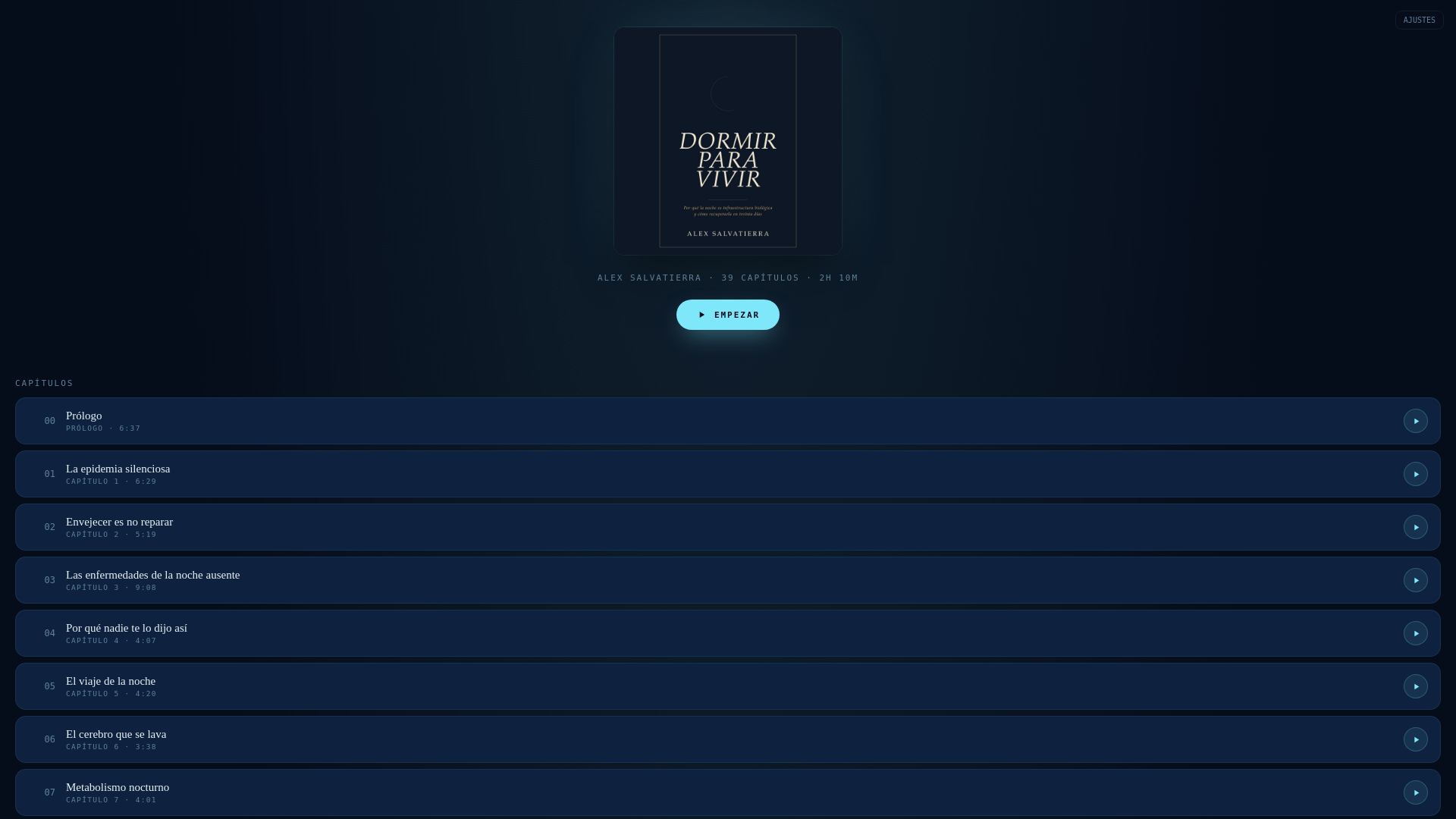 website screenshot of https://audiobook-dormir.pages.dev/